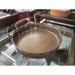 PLATEAU ROND METAL DORE 2...