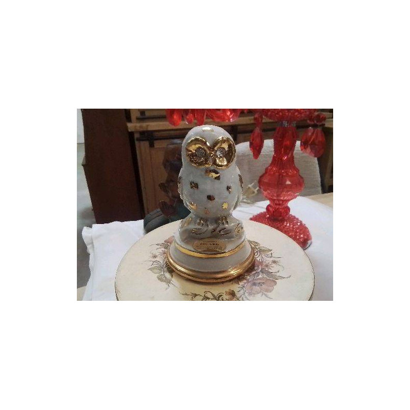 CHOUETTE FAIENCE YEUX CRISTAUX DE SWAROVSKI