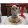 CHOUETTE FAIENCE YEUX CRISTAUX DE SWAROVSKI