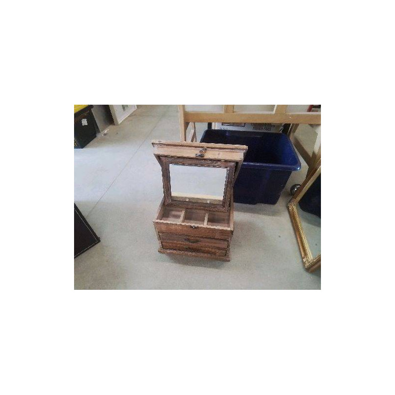 BOITE A BIJOUX BOIS MIROIR