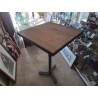 GUERIDON MANGE DEBOUT CHENE MASSIF METAL 70 X 70