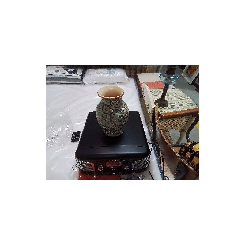 VASE VERT BLEU BEIGE