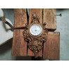 PENDULE BRONZE ROCAILLE JAEGER À PILE