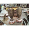 PAIRE VASES ART DECO S MARBRE 