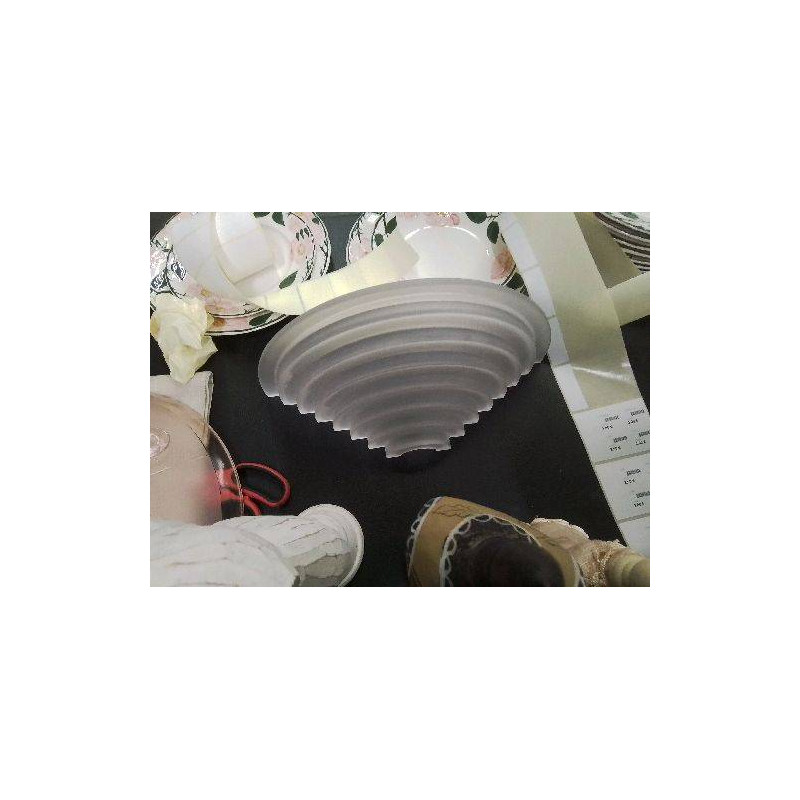 APPLIQUE DEMI LUNE ESCALIER VERRE DEPOLI ART DECO