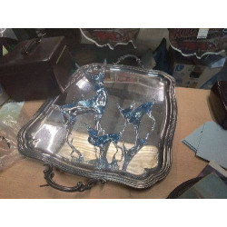 LOT 3 ANIMAUX VERRE BLEU