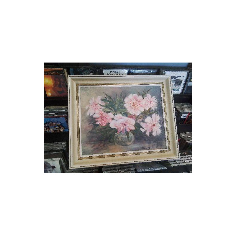 TABLEAU FLEURS ROSE ANNIE CAREL