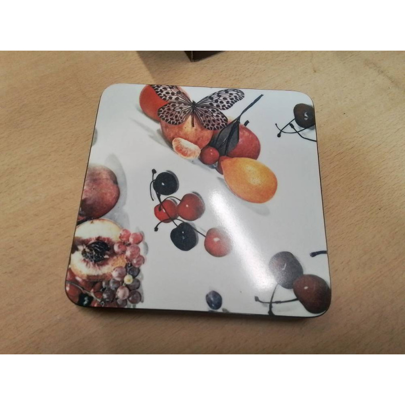 DESSOUS DE PLAT VINTAGE FRUITS PAPILLON