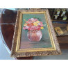 TABLEAU TOUR DORÉ VASE BOUQUET