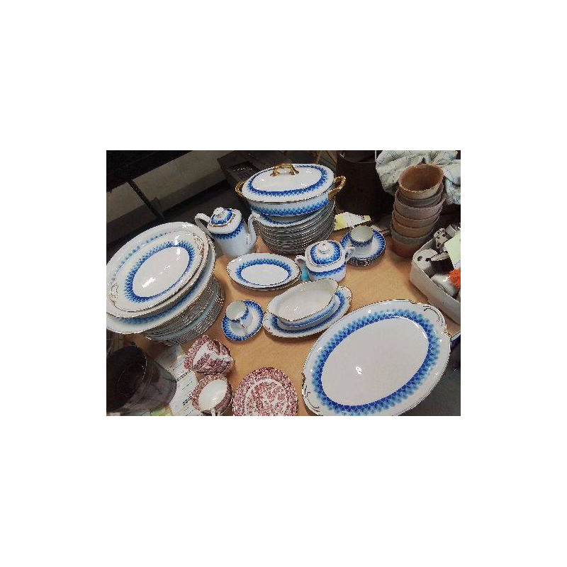 SERVICE ART DECO BLC BLEU DORÉ 