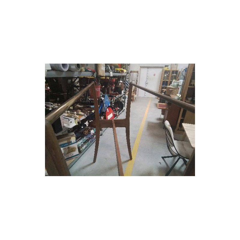 PORTANT DOUBLE BARRE CUIVRE CHENE ANCIEN