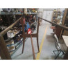 PORTANT DOUBLE BARRE CUIVRE CHENE ANCIEN