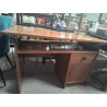 BUREAU VINTAGE PLAQUAGE TECK PLATEAU REGLABLE EN HAUTEUR