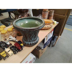 POT ÉVASÉ BLEU PATINÉ...