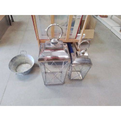 LANTERNE CHROME GM 70 CM