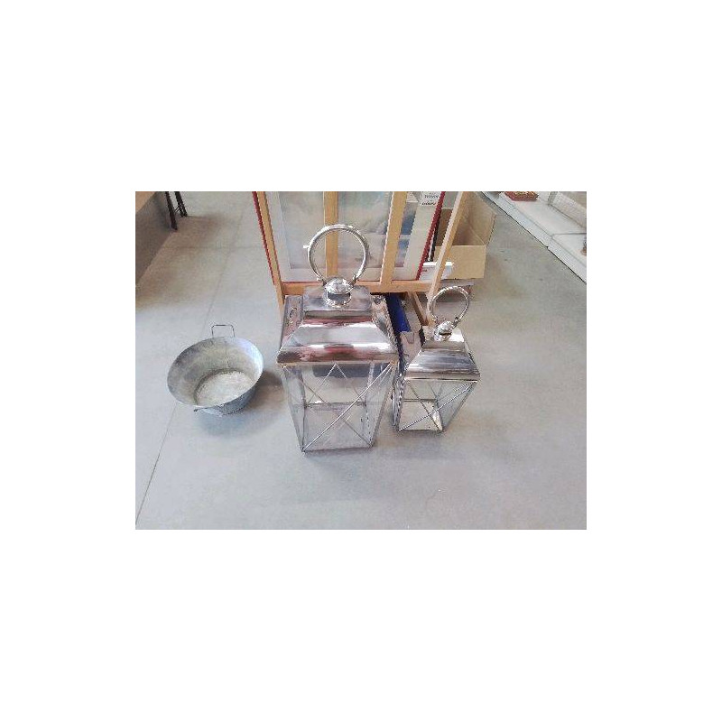 LANTERNE CHROME GM 70 CM