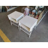 CHEVET BLANC 1N ETAGERE TUBES