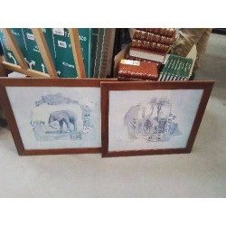 CADRE ELEPHANTS/GIRAFES