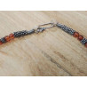 COLLIER RAS DE COU PIERRES PENDENTIFS ARGENT
