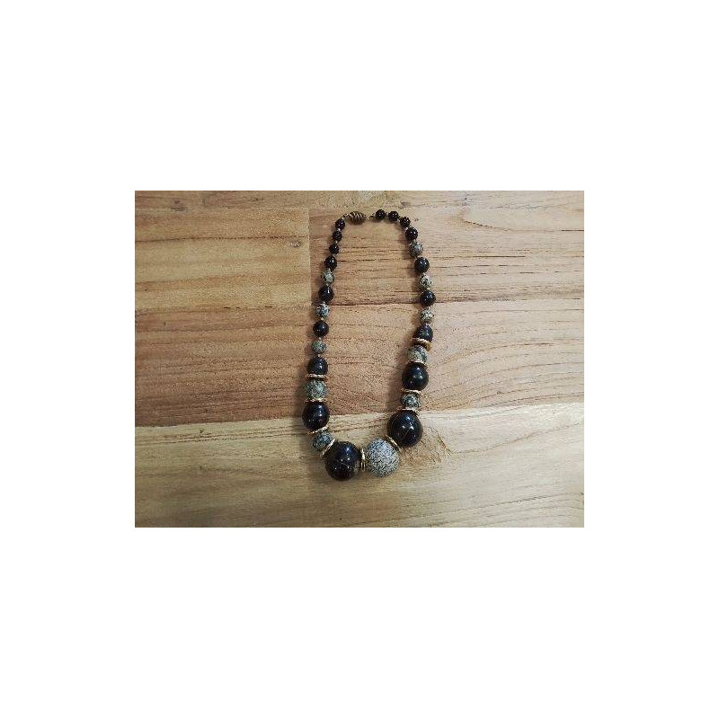 COLLIER NOIR DORE