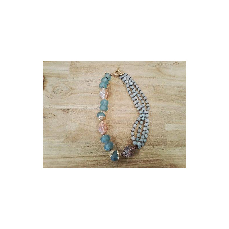 COLLIER PIERRES FERMOIR DESIGN DORE