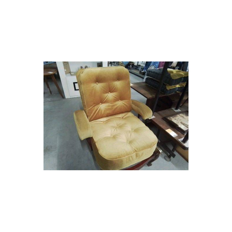 TRANSAT ANCIEN TISSU COUSSIN  DORÉ + COUSSIN ASSISE