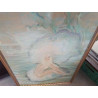 TABLEAU HUILE  FEMME PERLE HUITRE GEN