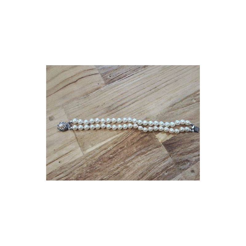 BRACELET DOUBLE PERLES FANTAISIE