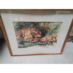 PEINTURE BATEAU JACQUES 1963