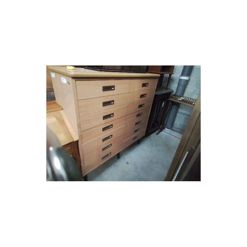 SEMAINIER 7 TIROIRS DOUBLES 125×43×HT 126 CM + 1 CLE