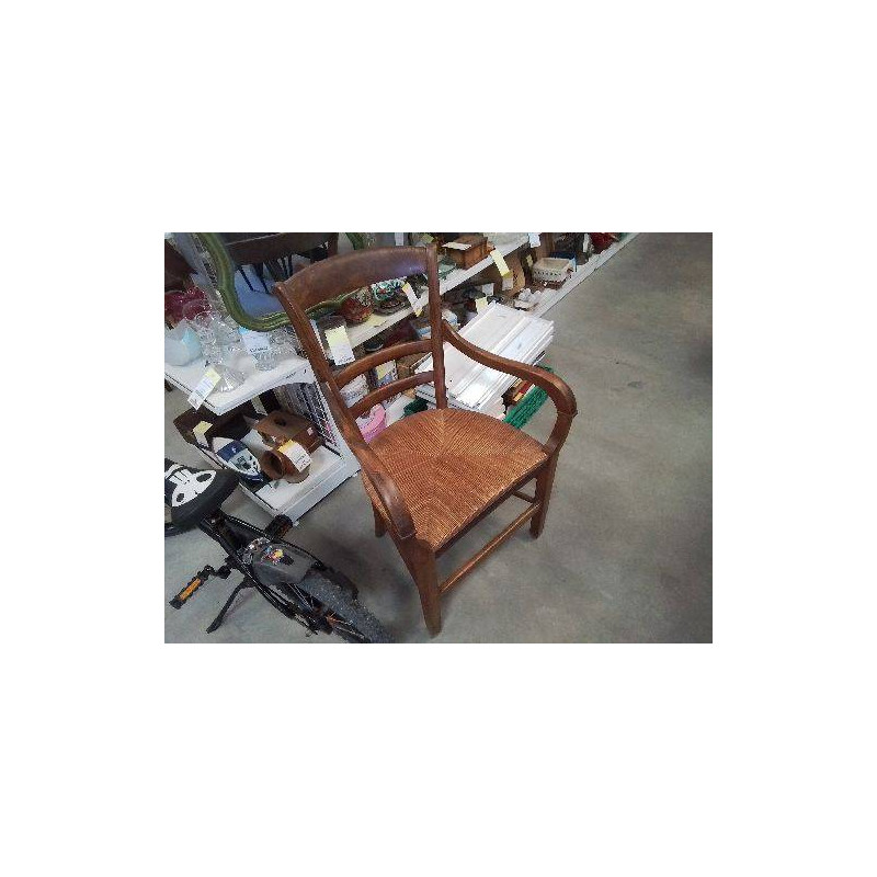 FAUTEUIL NOYER PAILLE 