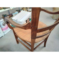 FAUTEUIL NOYER PAILLE 