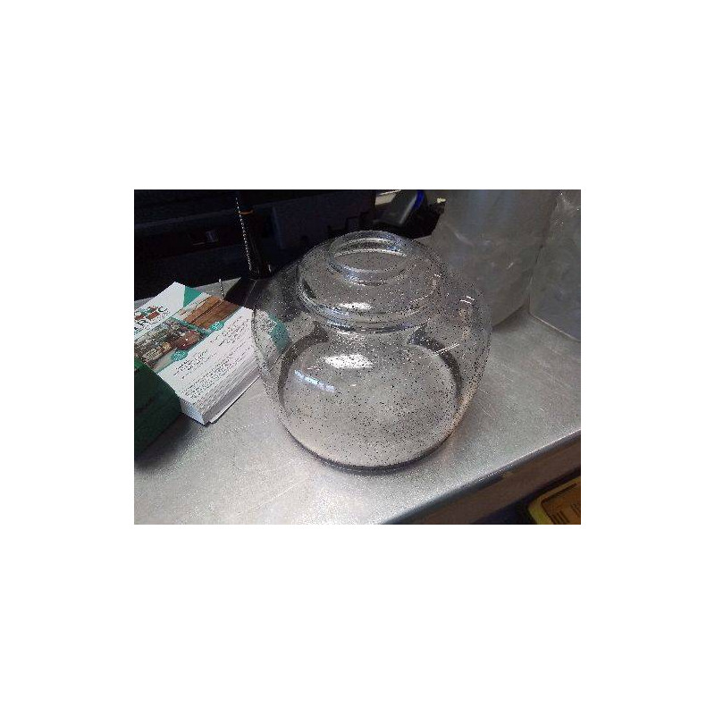 VERRE DE LUSTRE MOUCHETÉ ARGENTÉ 