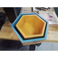 DUO ÉTAGÈRES PM HEXA BLEU...