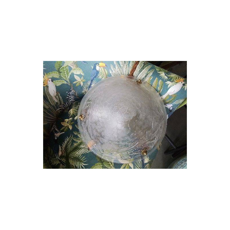 VASQUE CONIQUE ANNEES 30 DECOR OISEAUX