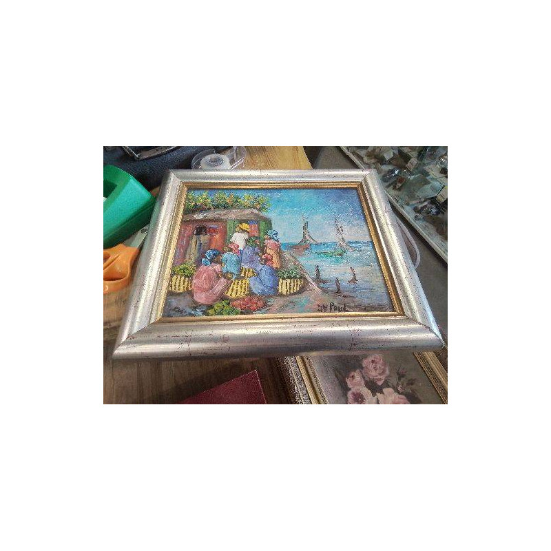 TABLEAU TOUR GRIS CASE AFRICAINE 