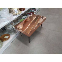 TABLE BASSE D/MIROIR ROSE...