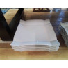 LOT DE 6 ASSIETTES CARRÉES BLANC BORD PLIÉ 