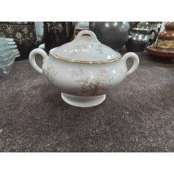 SUCRIER PORCELAINE FLEURI