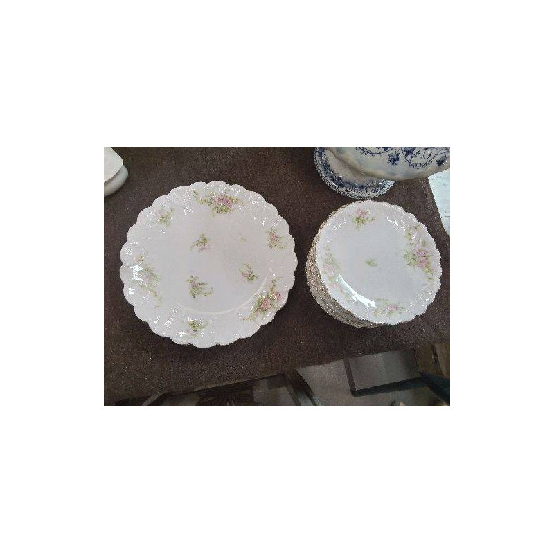 SERVICE A DESSERT LIMOGES FLEURI ANC