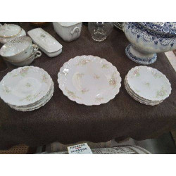 SERVICE A DESSERT LIMOGES FLEURI ANC