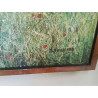 PEINTURE M. GUICHARD CHAMP DE COQUELICOTS  +ÉPOUVANTAIL 