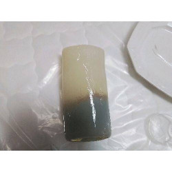 VASE PATE DE VERRE GRIS ET...