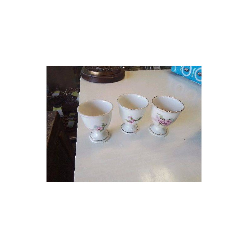 LOT 2 COQUETIERS ANCIEN DECOR FLEUR