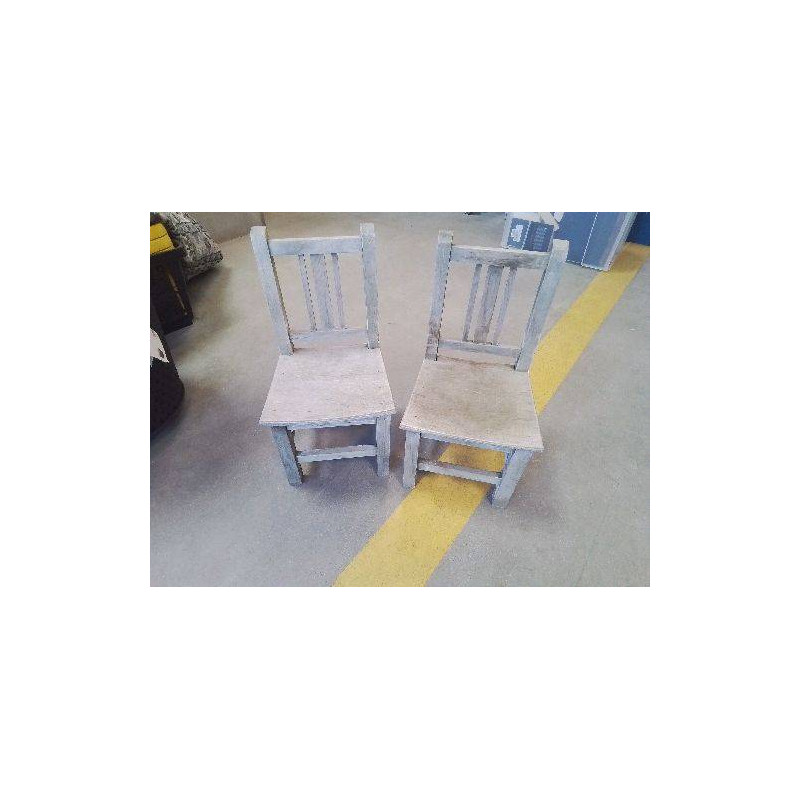 CHAISE DE POUPÉE BOIS VERT / GRIS