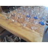LOT 10 VERRES GRAVÉS FLEURS 