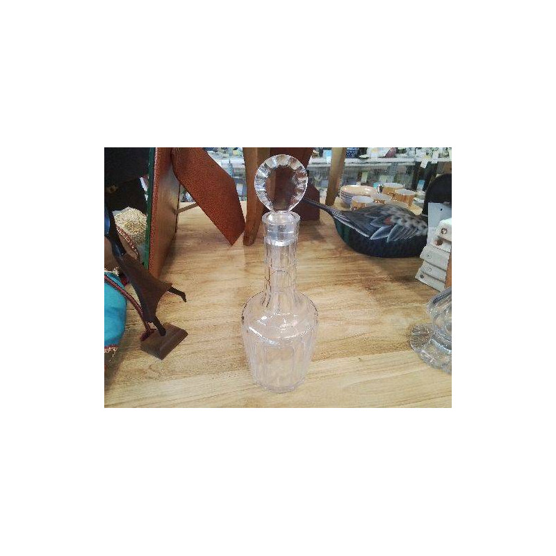 CARAFE CRISTAL BOUCHON PLAT 