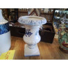 VASE MEDICIS DÉCOR FLEURS BLEUES