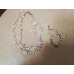 PARURE COLLIER DOUBLE RANG...