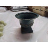 CACHE POT CERAMIQUE BLEU FORME COUPE 